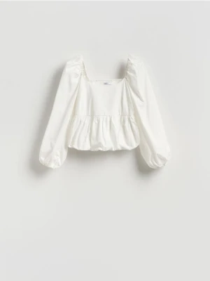 Reserved - Bluzka z bawełny - biały