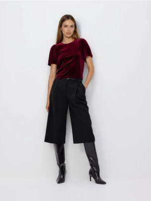 Reserved - Bluzka z bufiastymi rękawami - czerwony