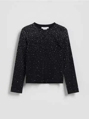 Reserved - Bluzka z cyrkoniami - czarny