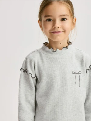 Reserved - Bluzka z dodatkiem wiskozy - jasnoszary