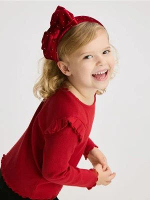 Reserved - Bluzka z falbanami - czerwony