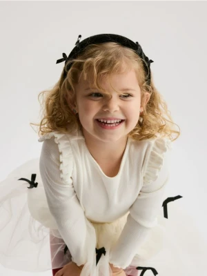 Reserved - Bluzka z falbanami - złamana biel