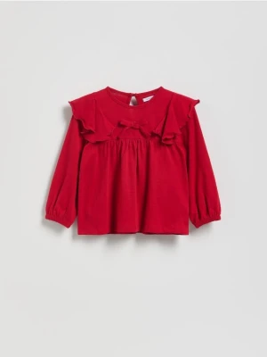 Reserved - Bluzka z falbankami - czerwony
