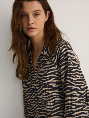 Zdjęcie produktu Reserved - Bluzka z gniecionej tkaniny - wielobarwny