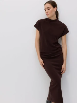 Reserved - Bluzka z golfem - ciemnobrązowy