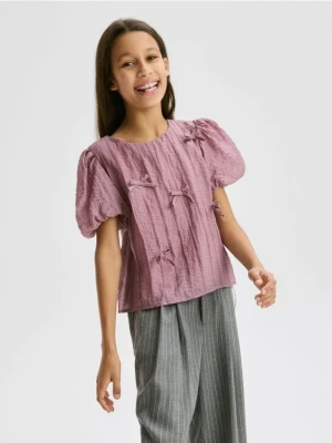 Reserved - Bluzka z kokardkami - jasnofioletowy