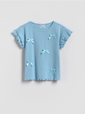 Reserved - Bluzka z kokardkami - jasnoniebieski