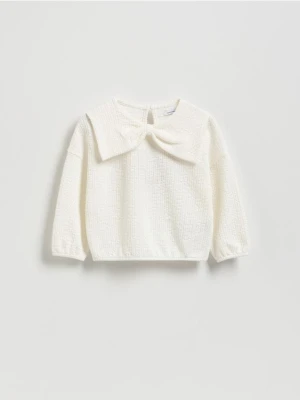 Zdjęcie produktu Reserved - Bluzka z kołnierzykiem - złamana biel