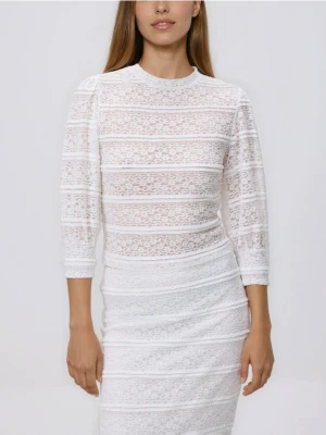 Reserved - Bluzka z koronką - biały