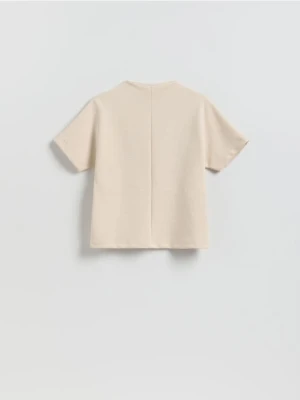 Reserved - Bluzka z krótkim rękawem - beżowy