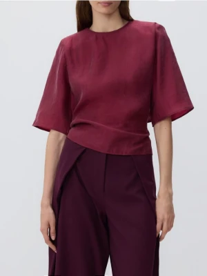 Reserved - Bluzka z lyocellem - różowy