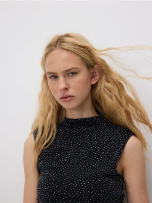 Reserved - Bluzka z metalizowaną nicią - czarny