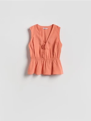 Reserved - Bluzka z modalem - pomarańczowy