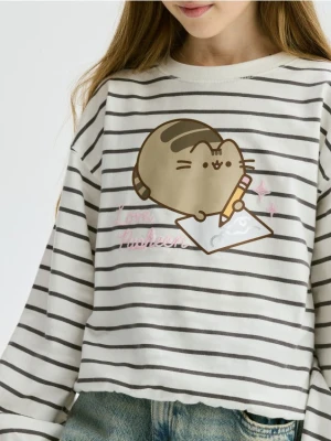 Reserved - Bluzka z motywem Pusheen - ciemnoszary