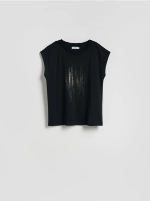 Reserved - Bluzka z nadrukiem - czarny