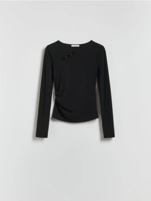 Reserved - Bluzka z ozdobnym detalem - czarny
