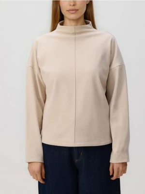 Reserved - Bluzka z przeszyciem - kremowy