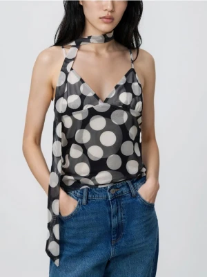 Reserved - Bluzka z szalem - wielobarwny