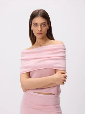 Reserved - Bluzka z wełną - różowy