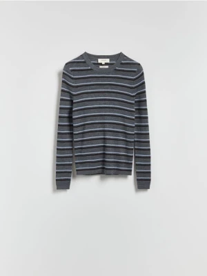 Reserved - Bluzka z wełny merino - wielobarwny