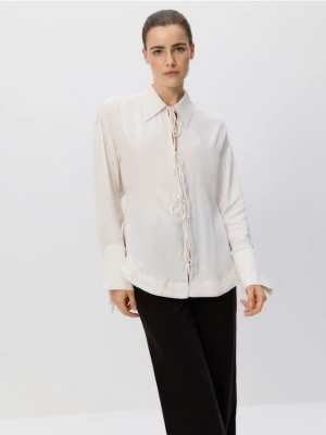 Reserved - Bluzka z wiązaniami - pastelowy róż