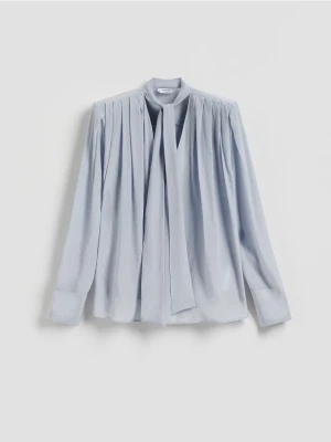 Reserved - Bluzka z wiązaniem - jasnoszary