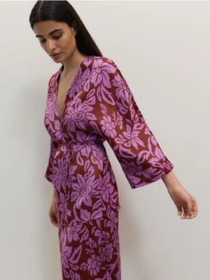 Reserved - Bluzka z wiązaniem - wielobarwny