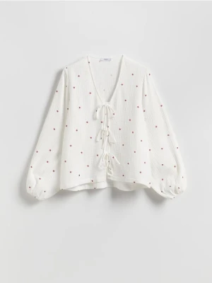 Reserved - Bluzka z wiązaniem z przodu - wielobarwny