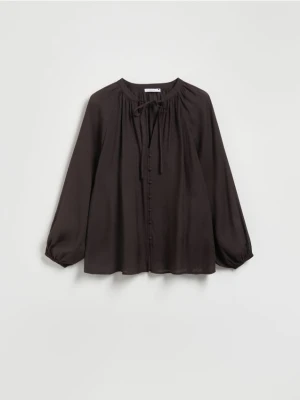 Reserved - Bluzka z wiskozą - brązowy