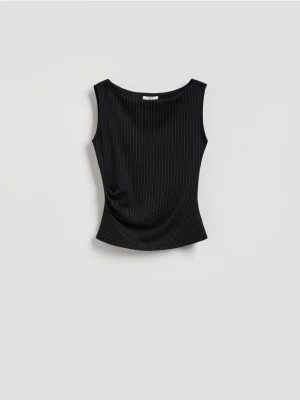 Reserved - Bluzka z wiskozą - ciemnoszary