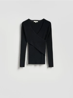 Reserved - Bluzka z wiskozą - czarny