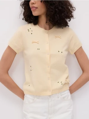 Reserved - Bluzka z wiskozą - jasnożółty