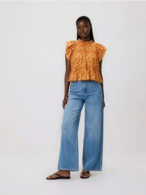 Reserved - Bluzka z wiskozą - pomarańczowy