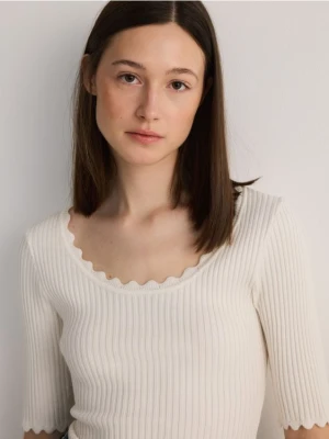 Reserved - Bluzka z wiskozy - biały