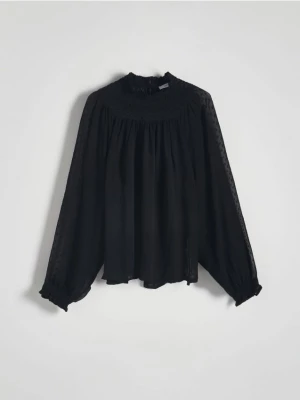 Reserved - Bluzka z wiskozy - czarny