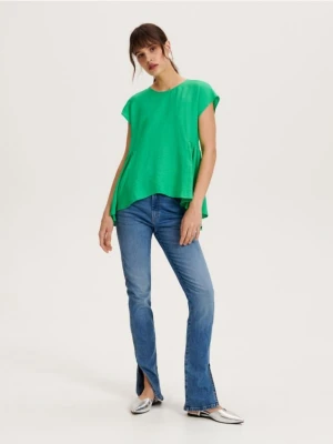 Reserved - Bluzka z wiskozy - zielony