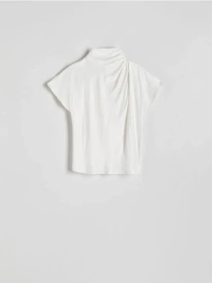 Reserved - Bluzka z wiskozy - złamana biel
