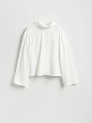 Reserved - Bluzka z wiskozy - złamana biel