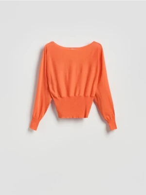 Reserved - Bluzka ze ściągaczem Nasa - pomarańczowy