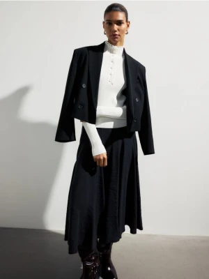 Reserved - Bluzka ze stójką - kremowy