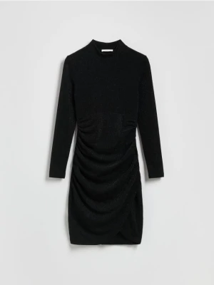 Zdjęcie produktu Reserved - Błyszcząca sukienka z drapowaniem - czarny