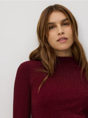 Reserved - Błyszczący golf - bordowy