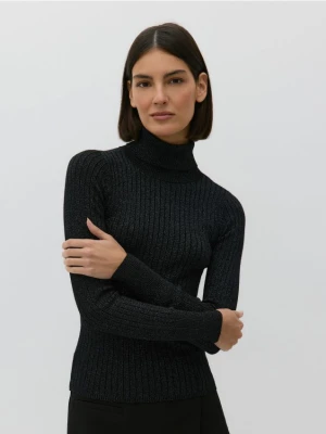 Reserved - Błyszczący golf - czarny