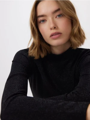 Reserved - Błyszczący golf - czarny