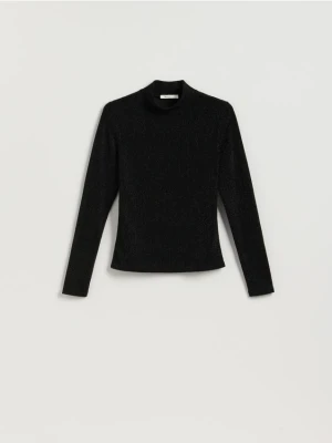 Reserved - Błyszczący golf - czarny