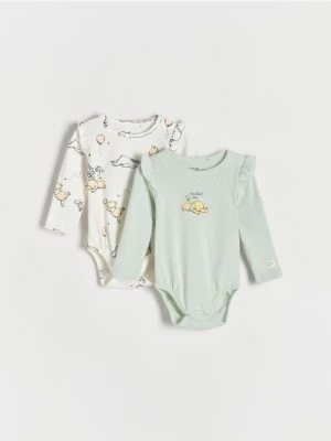 Reserved - Body Kubuś Puchatek 2 pack - jasnozielony