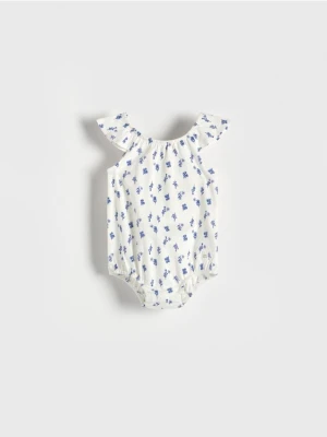 Reserved - Body w kwiecisty wzór - złamana biel