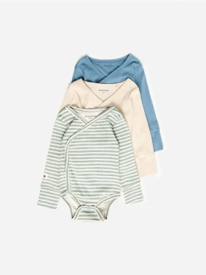 Reserved - Body z bawełną 3 pack - kremowy