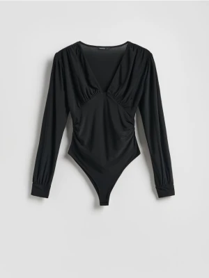 Reserved - Body z bufiastymi rękawami - czarny