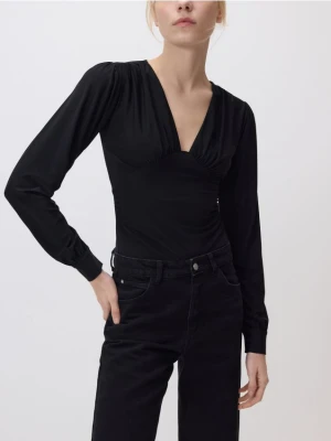 Reserved - Body z bufiastymi rękawami - czarny